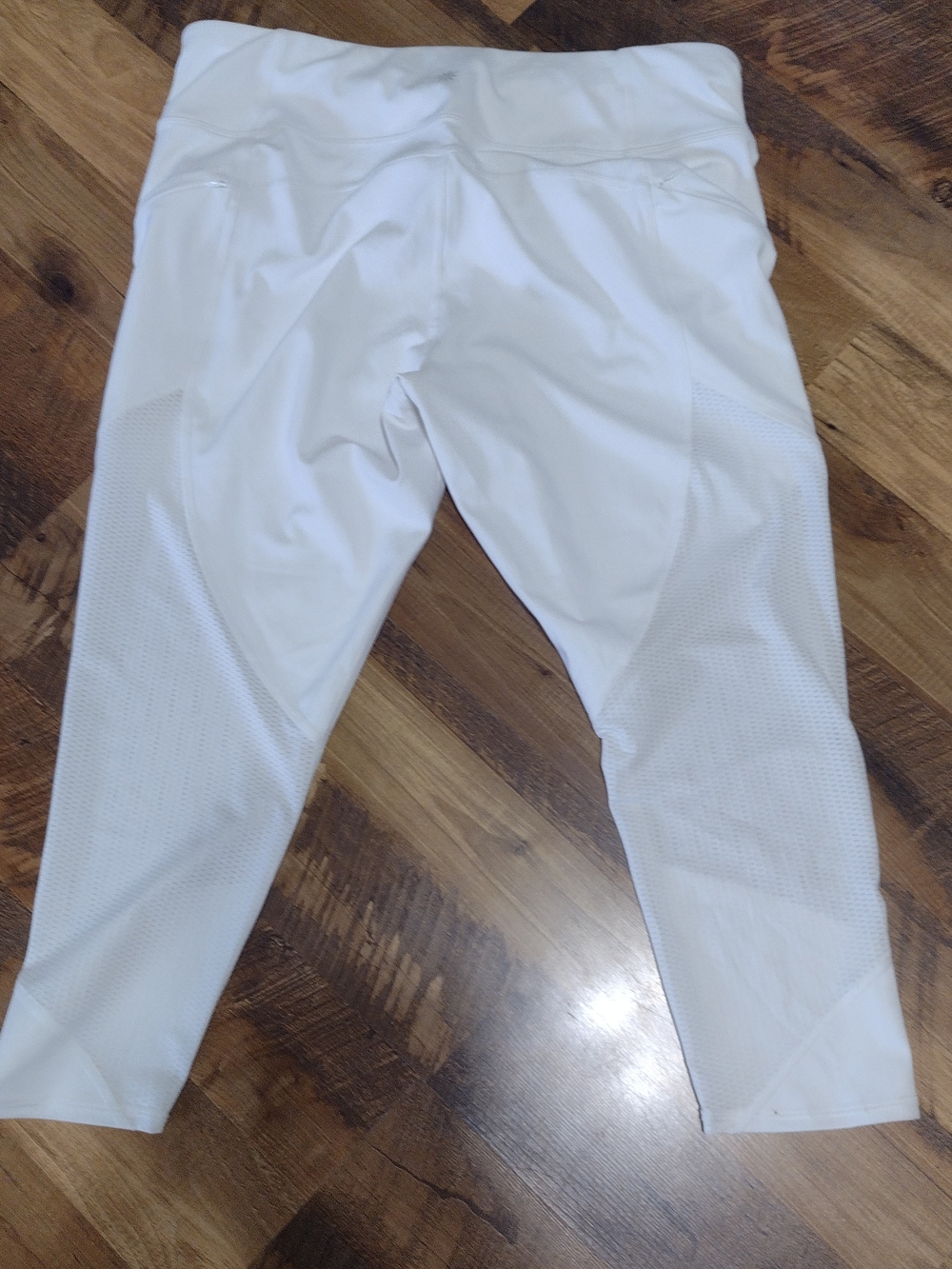 Athleta White Mesh-Panel Cropped Power Lift Leggings - Picture 3 of 10